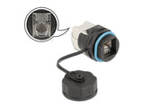Delock Kabelverbinder RJ45 Buchse zu Cat.6A LSA mit Verschlusskappe wasserfest