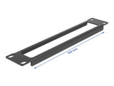Delock 10″ Netzwerkschrank Panel mit Öffnung 1 HE schwarz