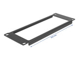 Delock 10″ Netzwerkschrank Panel mit Öffnung 2 HE schwarz