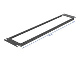 Delock 19″ Netzwerkschrank Panel mit Öffnung 2 HE schwarz
