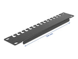 Delock 10″ Kabelabfangschiene 1 HE schwarz