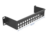Delock 10″ Kabelabfangschiene Bügelform 1 HE schwarz