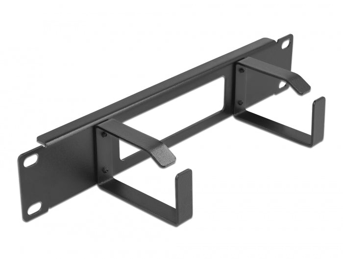 Delock 10″ Kabelmanagement Rangierpanel mit Öffnung und 2 Bügeln 1 HE schwarz