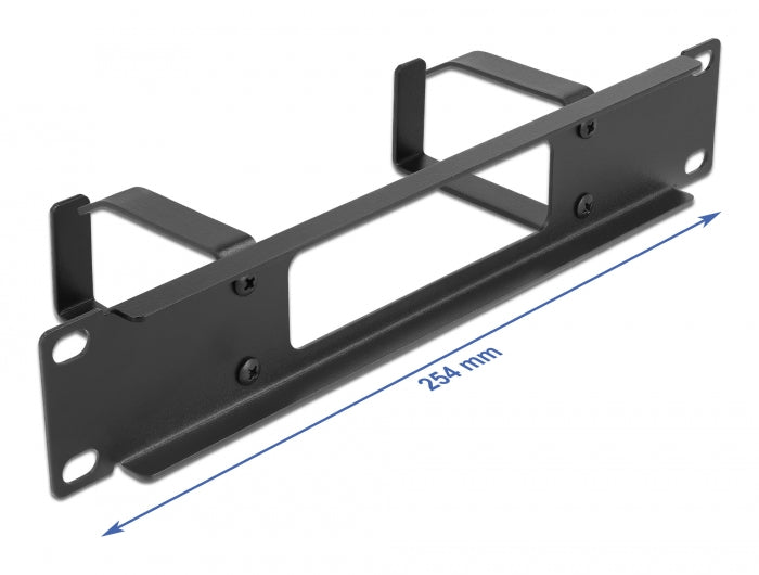 Delock 10″ Kabelmanagement Rangierpanel mit Öffnung und 2 Bügeln 1 HE schwarz