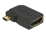 Delock Adapter High Speed HDMI with Ethernet - micro D Stecker > A Buchse seitlich gewinkelt