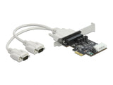 Delock PCI Express x1 Karte zu 2 x Seriell RS-232 mit Spannungsversorgung 5 V / 12 V