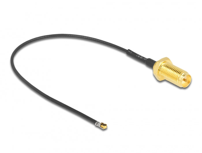 Delock Antennenkabel RP-SMA Buchse zum Einbau zu I-PEX Inc., MHF® 4L LK Stecker 1.37 10 cm Gewindelänge 10 mm