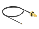 Delock Antennenkabel RP-SMA Buchse zum Einbau zu I-PEX Inc., MHF® 4L LK Stecker 1.37 50 cm Gewindelänge 10 mm spritzwassergeschützt