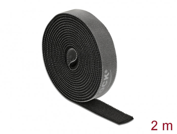Delock Klettband auf Rolle L 2 m x B 15 mm schwarz