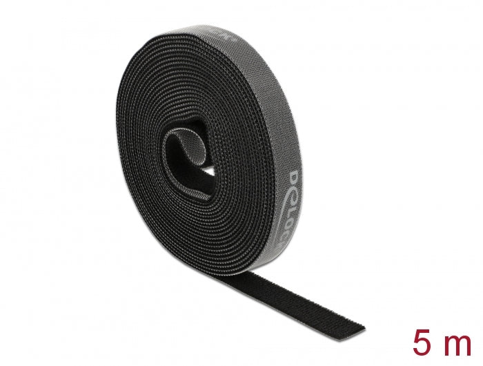 Delock Klettband auf Rolle L 5 m x B 15 mm schwarz