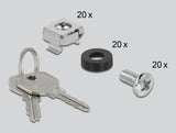 Delock 10″ Netzwerkschrank mit Glastür 4 HE schwarz