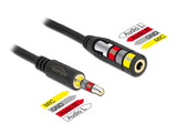 Delock Klinkenverlängerungskabel 3,5 mm 4 Pin Stecker zu Buchse 2 m schwarz
