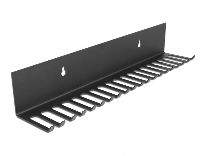 Delock Kabelhalterung 318 x 65 mm zur Wandmontage schwarz