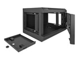 Delock 10″ Netzwerkschrank mit Glastür 4 HE schwarz