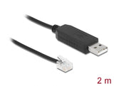 Delock Adapterkabel USB Typ-A zu Seriell RS-232 RJ12 mit ESD Schutz APC 2 m