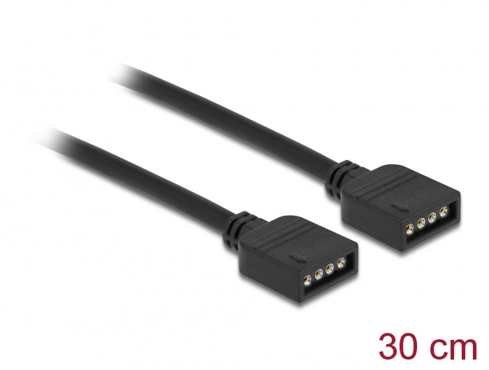 Delock RGB Anschlusskabel 4 Pin für 12 V RGB LED Beleuchtung 30 cm
