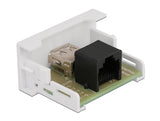 Delock Easy 45 Modul USB 2.0 Typ-A Buchse zu RJ45 Buchse 22,5 x 45 mm