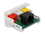 Delock Easy 45 Modul 3 x Cinch Buchse zu RJ45 Buchse 22,5 x 45 mm