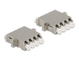 Delock LWL Kupplung LC Quad Buchse zu LC Quad Buchse Singlemode Metall