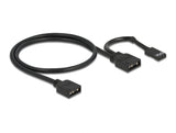 Delock RGB Anschlusskabel 3 Pin für 5 V RGB / ARGB LED Beleuchtung mit 2 x 3 Pin Buchse 50 cm