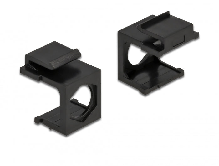 Delock Keystone Abdeckung schwarz mit 9,7 mm Durchführung +Hex 4 Stück