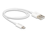 Delock USB Daten- und Ladekabel für iPhone™, iPad™, iPod™ weiß 1 m