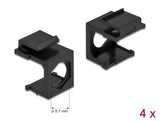 Delock Keystone Abdeckung schwarz mit 9,7 mm Durchführung +Hex 4 Stück