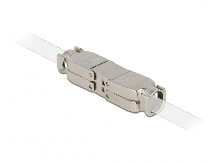 Delock Verbinder für Netzwerkkabel Cat.6A STP werkzeugfrei