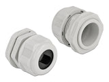 Delock Kabelverschraubung PG29 für Flachkabel grau 2 Stück