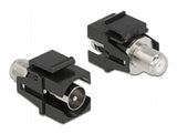 Delock Keystone Modul IEC Stecker zu F Buchse schwarz