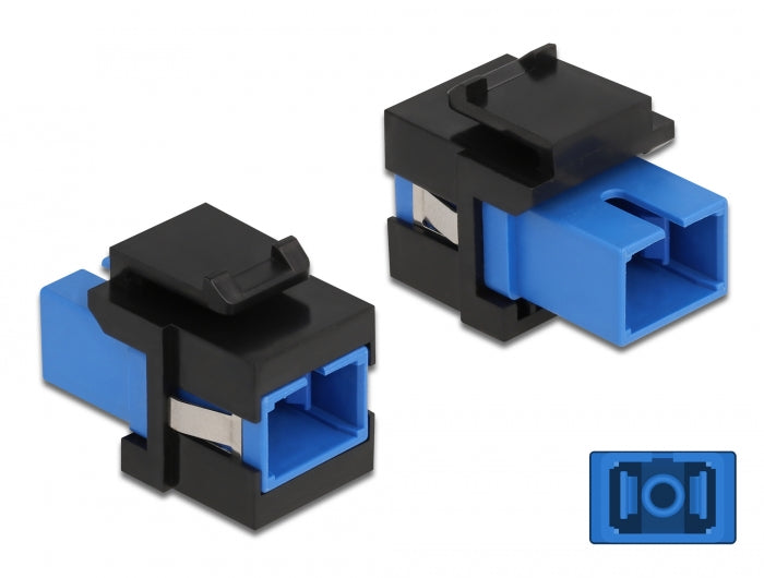 Delock Keystone Modul SC Simplex Buchse zu SC Simplex Buchse blau / schwarz