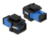 Delock Keystone Modul SC Simplex Buchse zu SC Simplex Buchse blau / schwarz