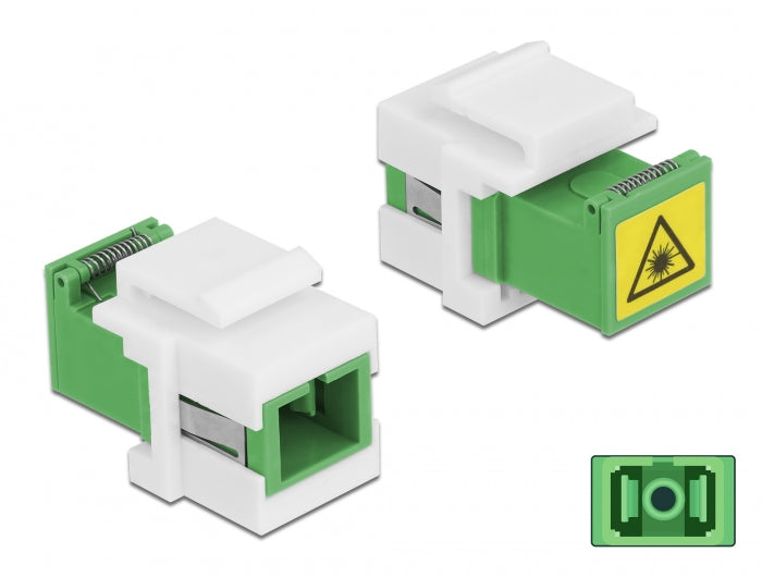Delock Keystone Modul SC Simplex Buchse zu SC Simplex Buchse mit Laserschutzklappe innen