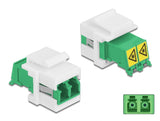 Delock Keystone Modul LC Duplex Buchse zu LC Duplex Buchse mit Laserschutzklappe innen