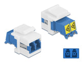 Delock Keystone Modul LC Duplex Buchse zu LC Duplex Buchse mit Laserschutzklappe innen