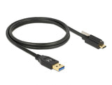 Delock USB 10 Gbps Kabel Typ-A Stecker zu USB Type-C™ Stecker mit Schraube oben 1 m