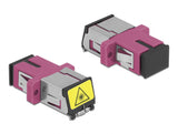 Delock LWL Kupplung mit Laserschutzklappe SC Simplex Buchse zu SC Simplex Buchse Multimode violett