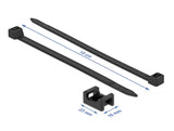 Delock Schraubhalter 23 x 16 mm mit Kabelbinder L 150 x B 7,2 mm schwarz