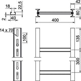 BETTERMANN Kabelleiter 80x400x3000mm SLS80C40F 40 FT Profil ungelocht