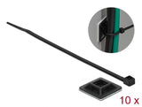 Delock Befestigungssockel 28 x 28 mm mit Kabelbinder L 300 x B 3,4 mm schwarz