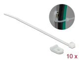 Delock Befestigungsschelle 3,2 mm mit Kabelbinder L 100 x B 2,5 mm weiß