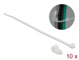 Delock Befestigungsschelle 6,4 mm mit Kabelbinder L 200 x B 3,6 mm weiß