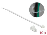 Delock Befestigungsschelle 9,5 mm mit Kabelbinder L 200 x B 4,8 mm weiß