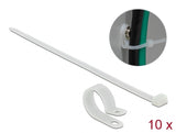 Delock Befestigungsschelle 25,4 mm mit Kabelbinder L 300 x B 7,2 mm weiß