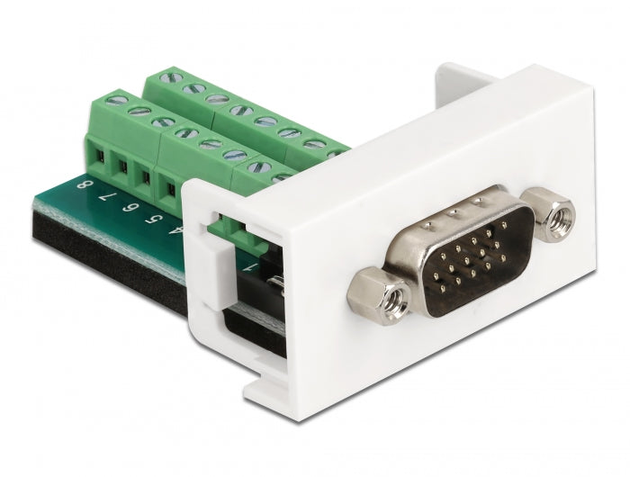 Delock Easy 45 Modul VGA Stecker zu Terminalblock 22,5 x 45 mm