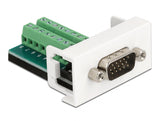 Delock Easy 45 Modul VGA Stecker zu Terminalblock 22,5 x 45 mm