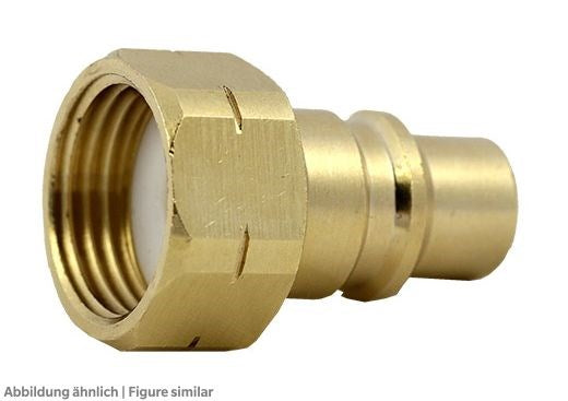 Flaschenadapter R1234yf W 21,8x1/14" LH DIN 1 links auf KFZ Serviceadapter ND