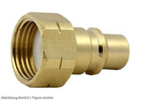 Flaschenadapter R1234yf W 21,8x1/14" LH DIN 1 links auf KFZ Serviceadapter ND