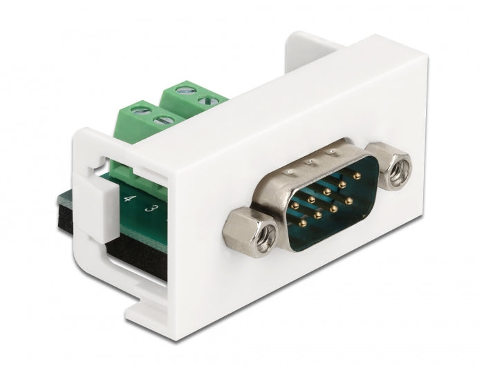 Delock Easy 45 Modul D-Sub 9 Pin Stecker zu 10 Pin Terminalblock 22,5 x 45 mm