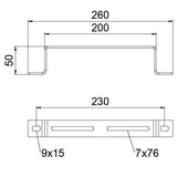 BETTERMANN Wand-/Deckenbügel ST schraub DBL 50 200 A4 Trapezprofil Kabelrinne